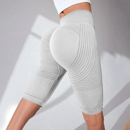 Leggings court de fitness yoga, effet push-up