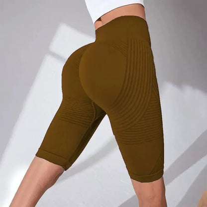 Leggings court de fitness yoga, effet push-up