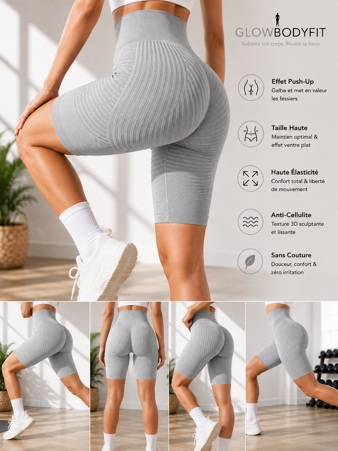 Legging Court de Fitness Yoga