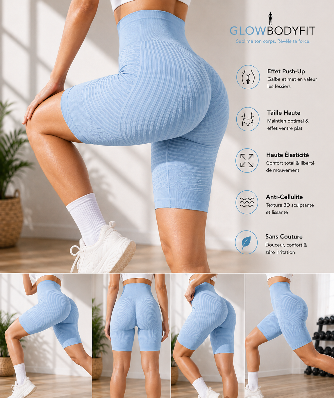Legging Court de Fitness Yoga