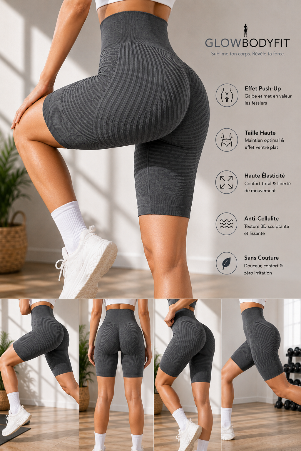 Legging Court de Fitness Yoga