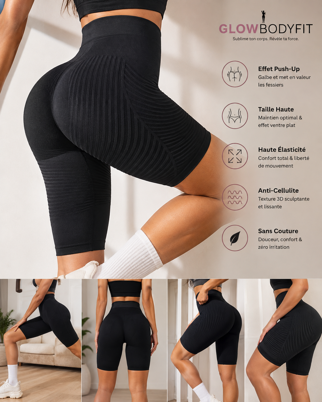 Legging Court de Fitness Yoga