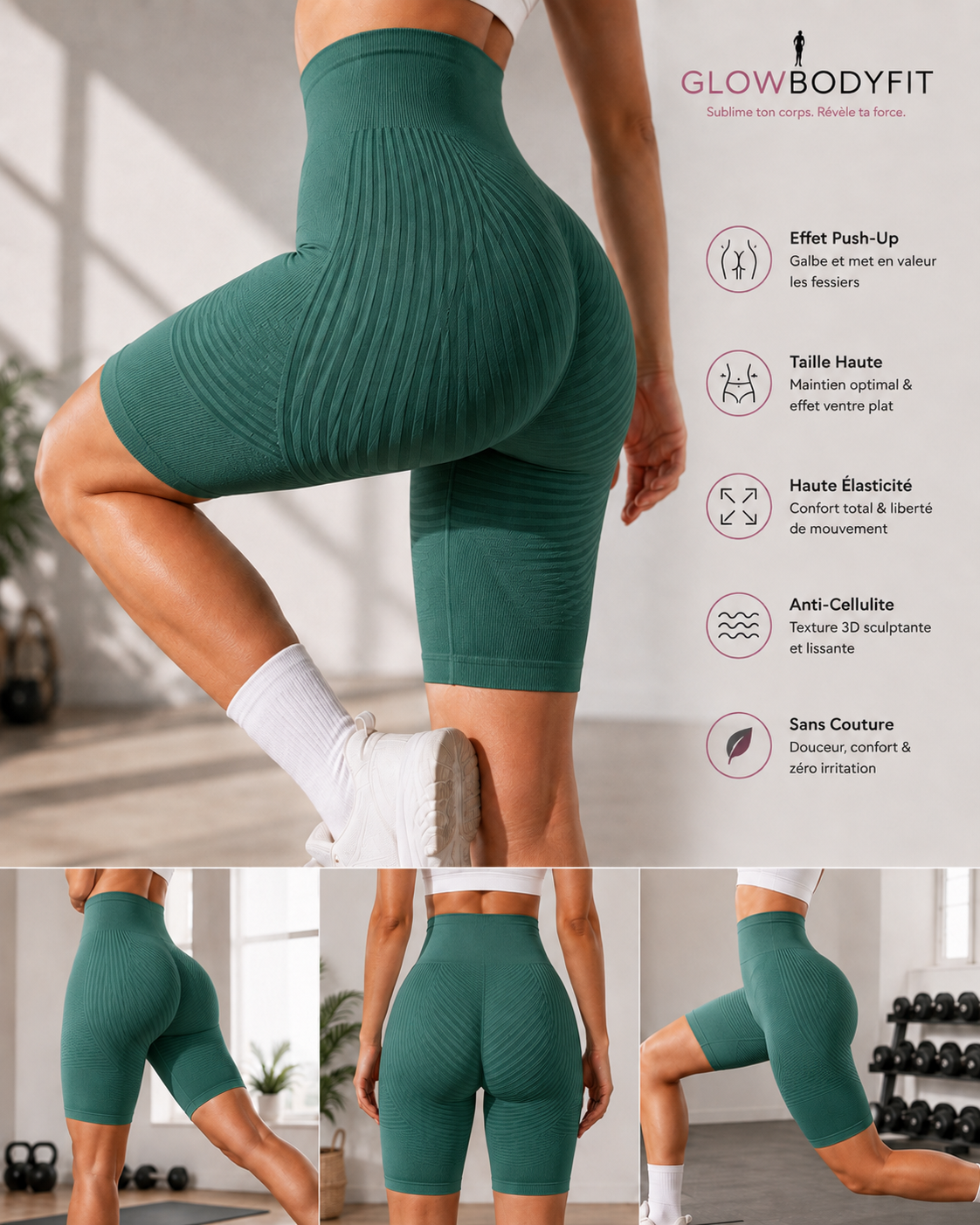 Legging Court de Fitness Yoga