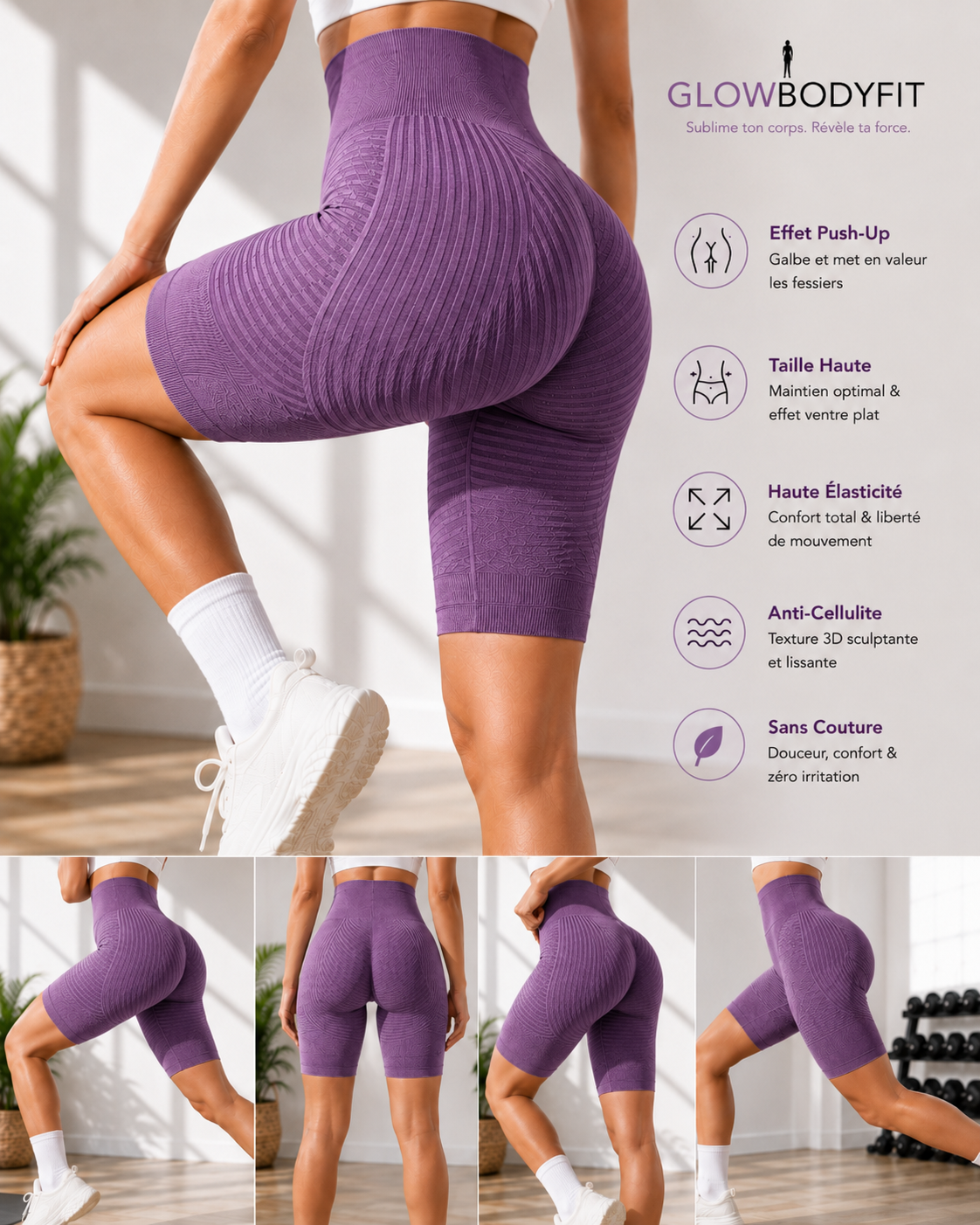 Legging Court de Fitness Yoga